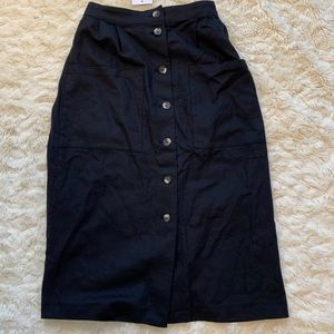 Oak and Fort Linen Midi Skirt